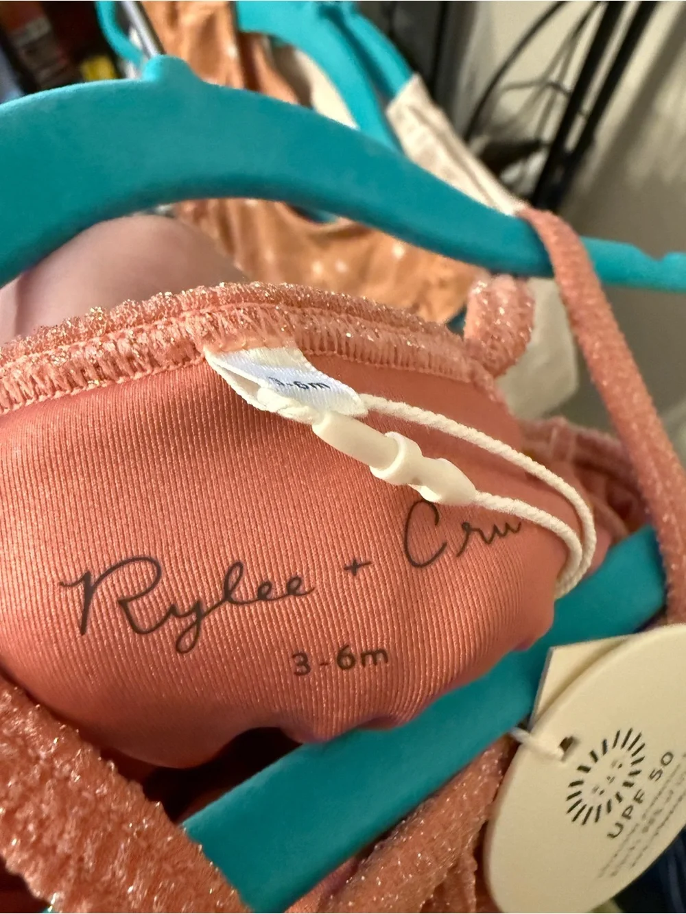 Rylee + Cru Girls' Rust Ruffle One-Piece Swimsuit